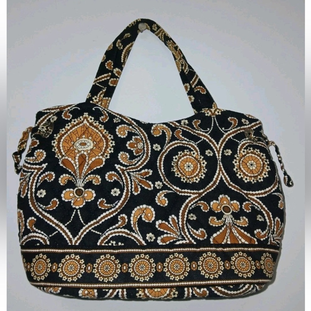 Vera Bradley cafe latte brown black purse handbag
